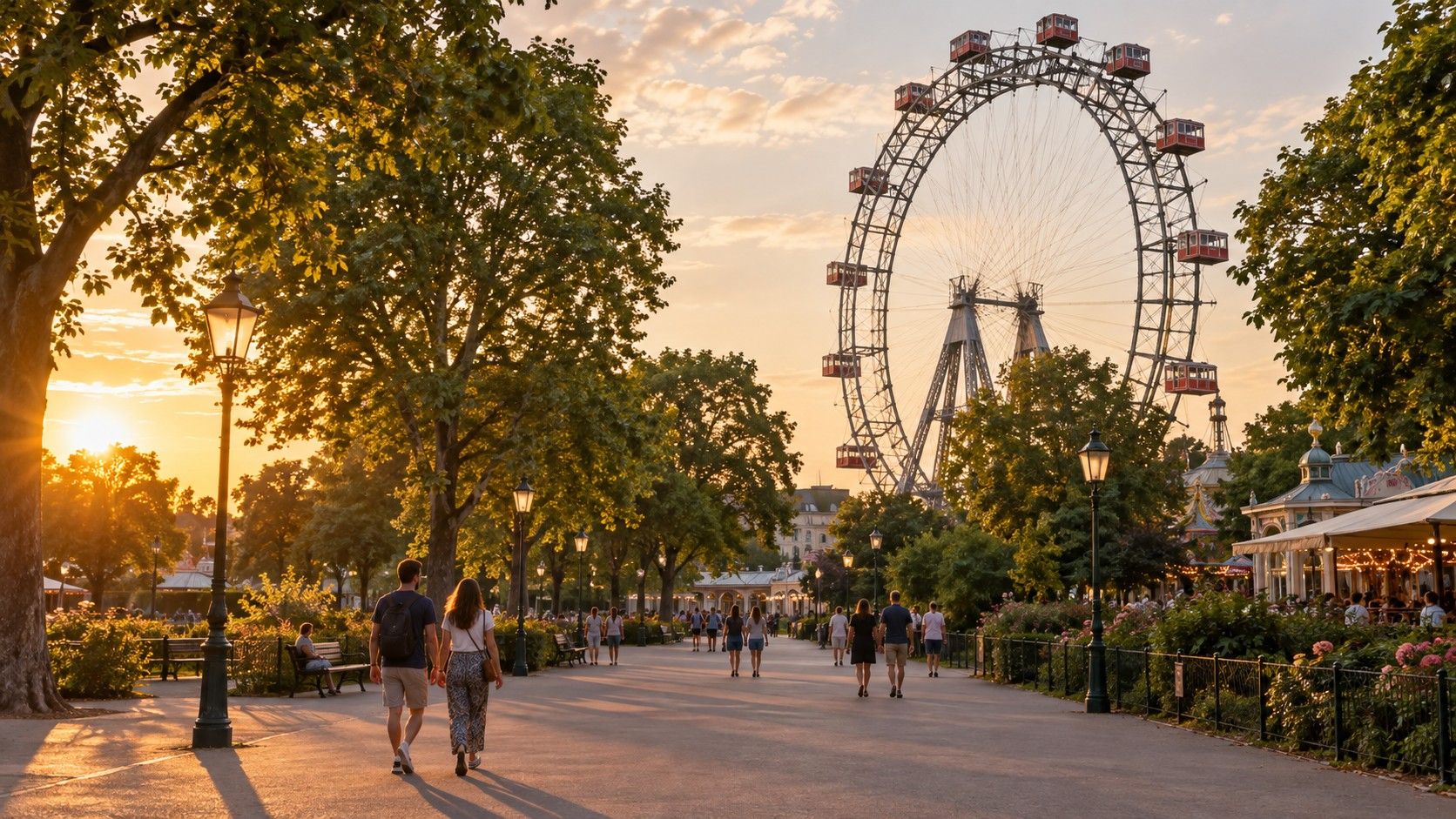 Колесо обозрения Riesenrad в венском Пратере